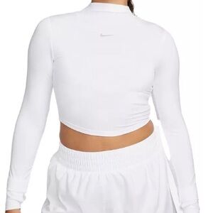Nike Women’s One Dri-FIT Luxe Long Sleeved Cropped Top White XL exercise top